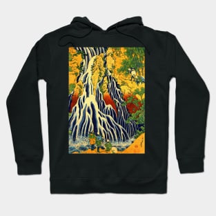 The Great Waterfall Japanese painting Hoodie